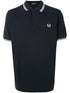 stripe-trim logo polo shirt