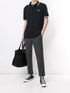 stripe-trim logo polo shirt