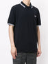 stripe-trim logo polo shirt