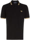 stripe-trimmed polo shirt