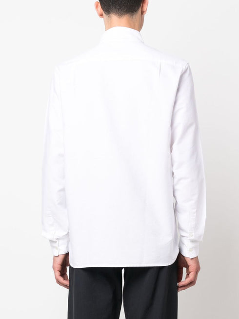 logo-embroidered cotton shirt