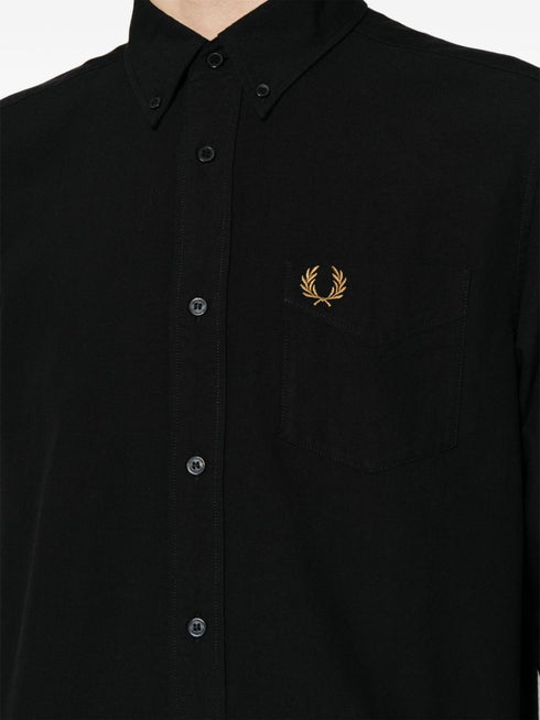 logo-embroidered cotton shirt