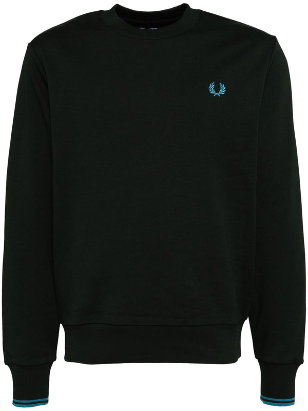 logo-embroidered cotton sweatshirt