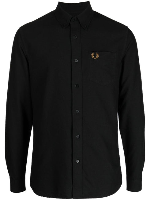 Oxford logo-embroidered cotton shirt