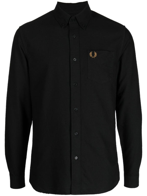 Oxford logo-embroidered cotton shirt