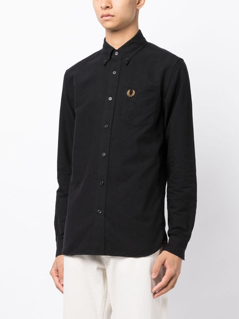Oxford logo-embroidered cotton shirt