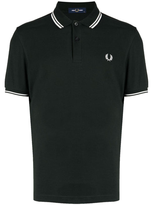 contrast-trim cotton polo shirt