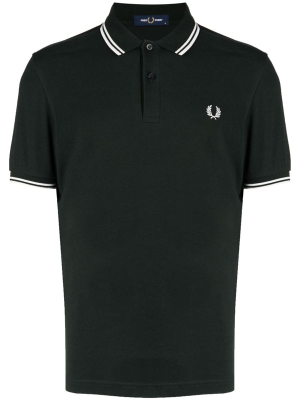 contrast-trim cotton polo shirt