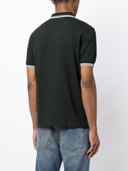 contrast-trim cotton polo shirt