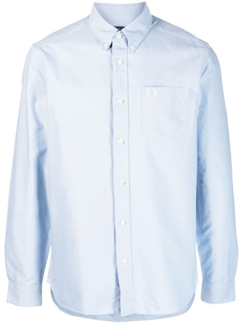 logo-embroidery cotton shirt