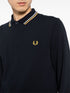 logo-embroidered long-sleeved polo shirt