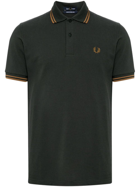 logo-embroidered cotton polo shirt