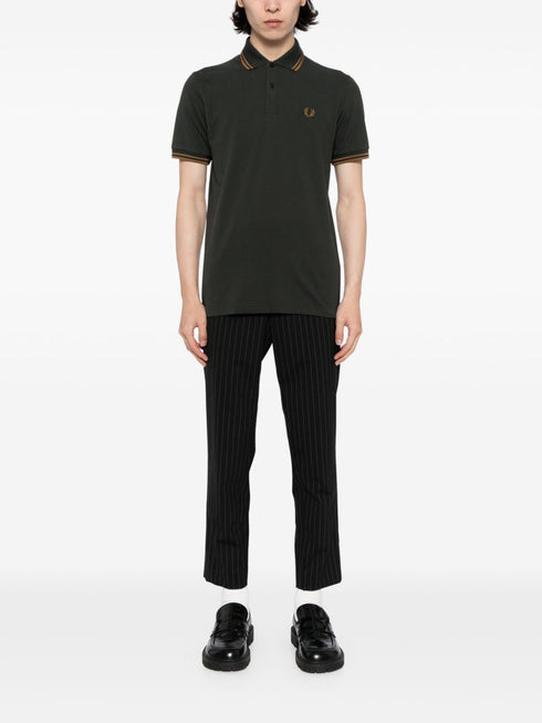 logo-embroidered cotton polo shirt