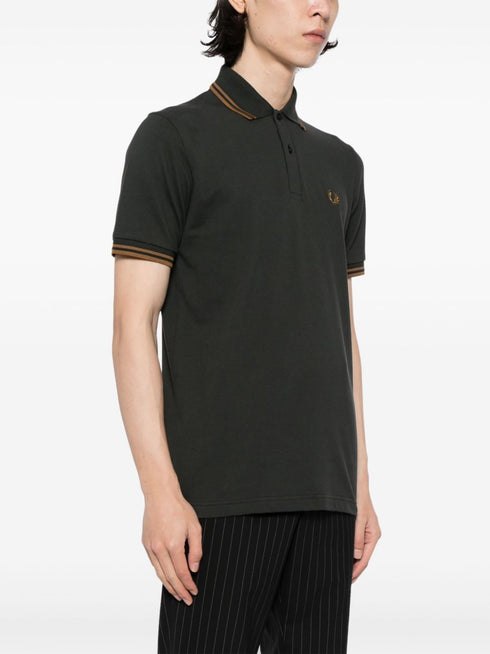 logo-embroidered cotton polo shirt