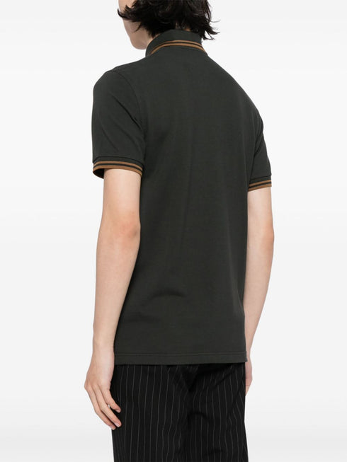 logo-embroidered cotton polo shirt