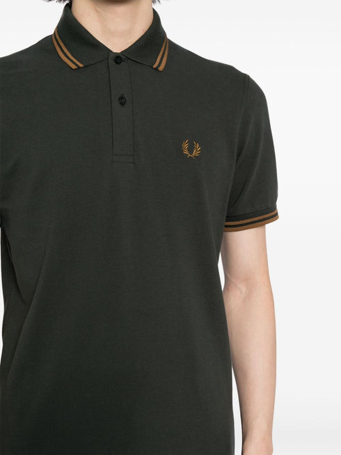 logo-embroidered cotton polo shirt