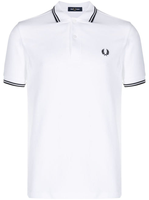logo-embroidered cotton polo shirt