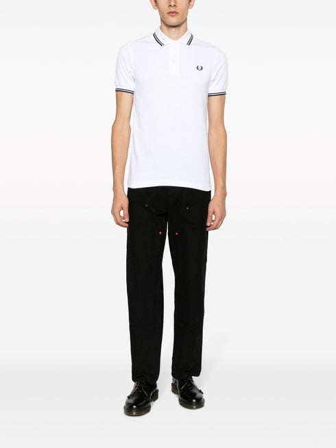 logo-embroidered cotton polo shirt