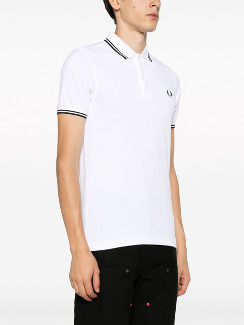 logo-embroidered cotton polo shirt