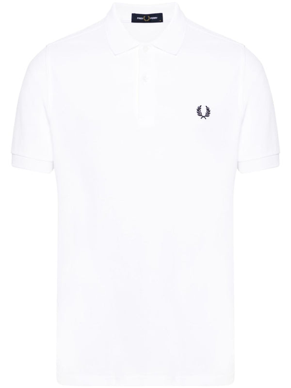 logo-embroidered piqué polo shirt
