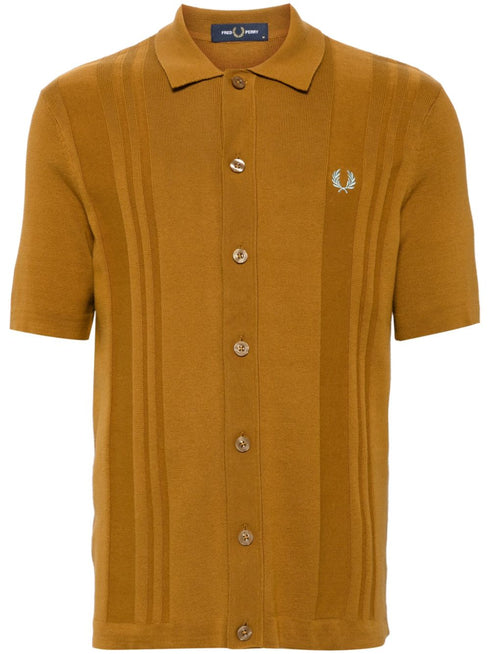 logo-embroidered cotton shirt