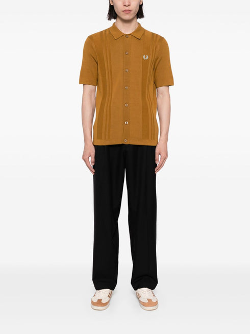 logo-embroidered cotton shirt