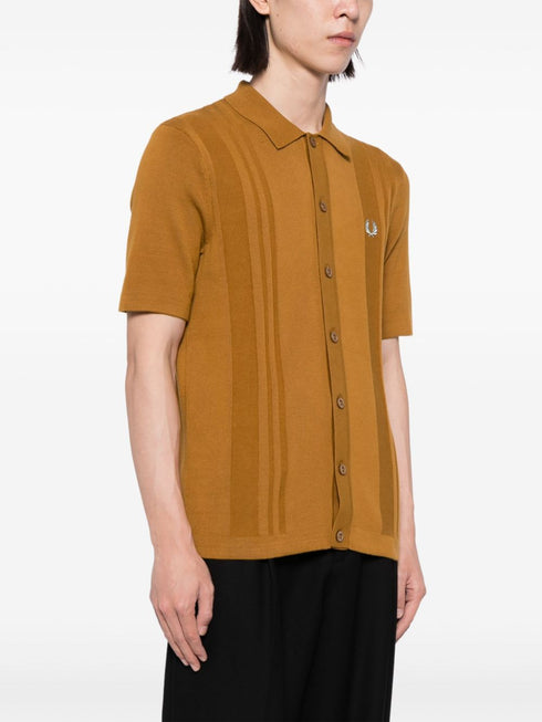 logo-embroidered cotton shirt
