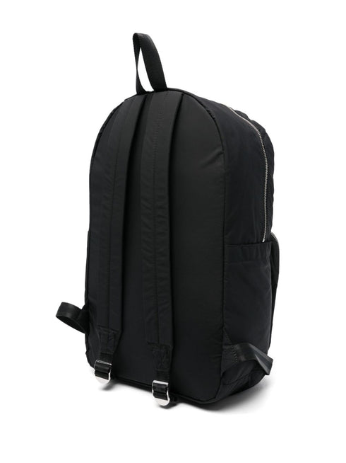 logo-embroidered backpack