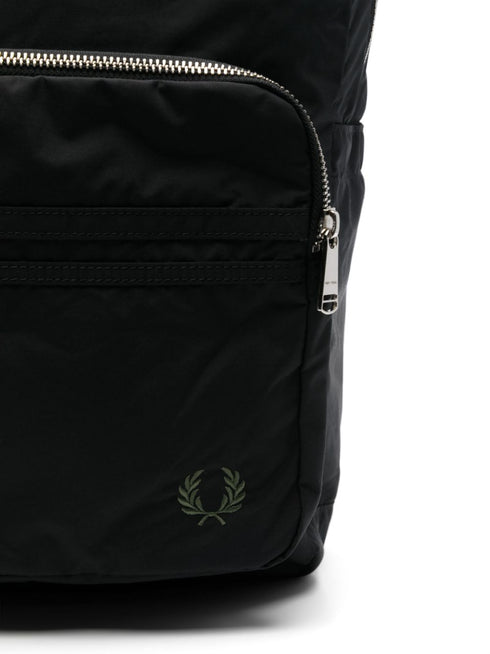 logo-embroidered backpack