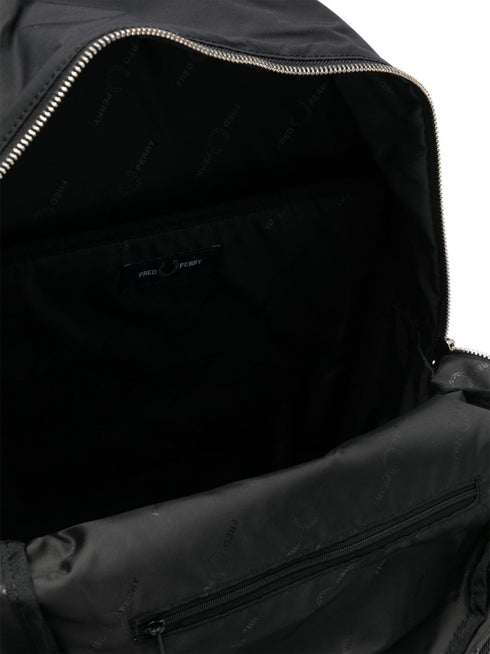 logo-embroidered backpack