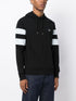 striped sleeve cotton hoodie