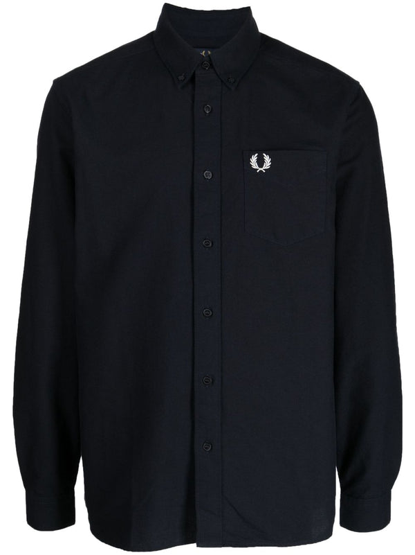 Oxford logo-embroidered cotton shirt