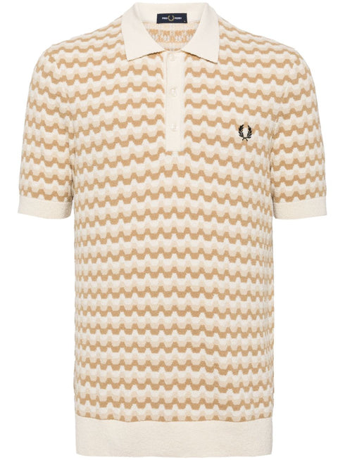 bouclé jacquard polo shirt
