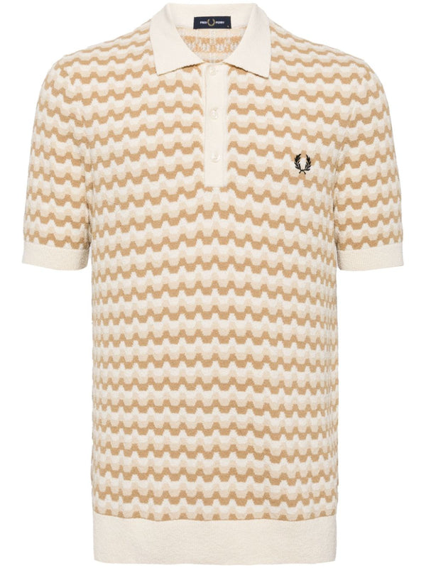 bouclé jacquard polo shirt