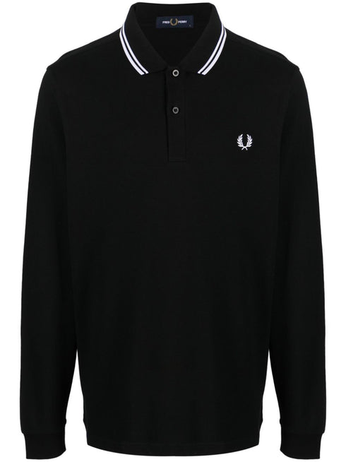 logo-embroidered cotton polo shirt