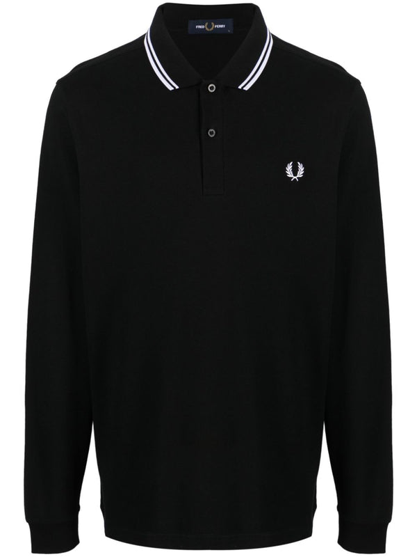 logo-embroidered cotton polo shirt