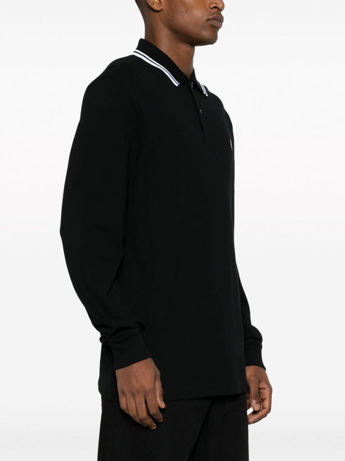 logo-embroidered cotton polo shirt