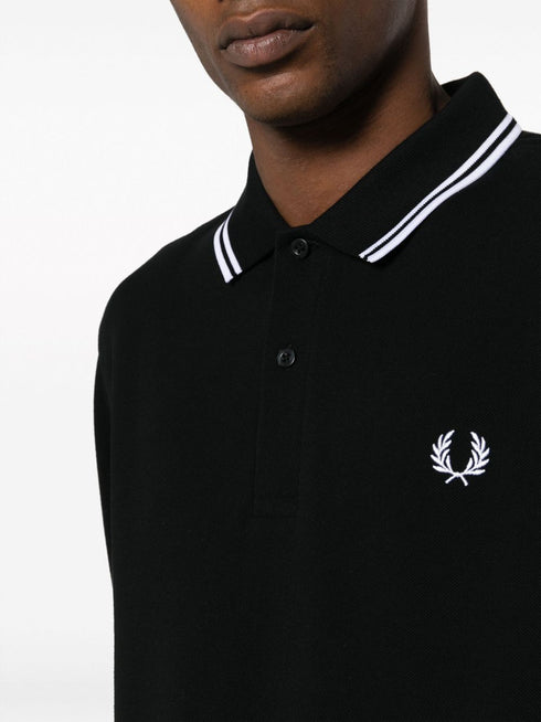 logo-embroidered cotton polo shirt