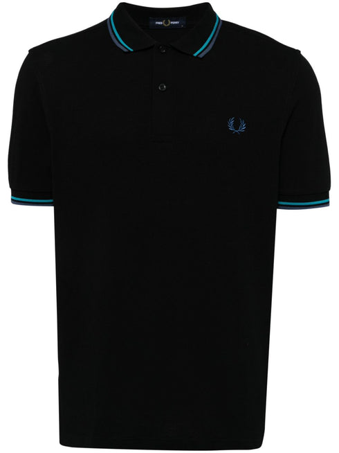 embroidered logo polo shirt
