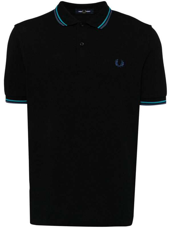 embroidered logo polo shirt