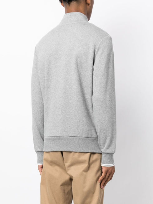 embroidered-logo zipped sweatshirt