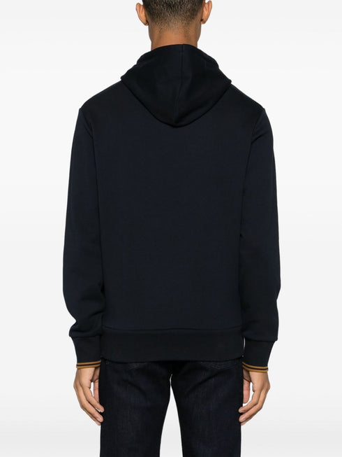 bluza z kapturem i ściągaczem z nadrukowanym logo