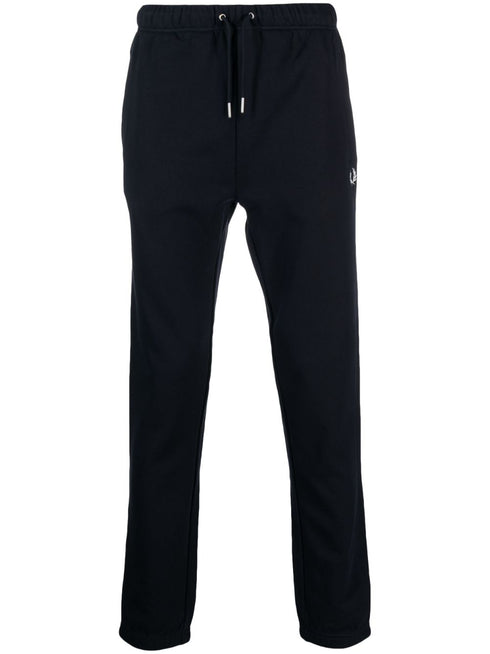 logo-embroidered cotton track pants