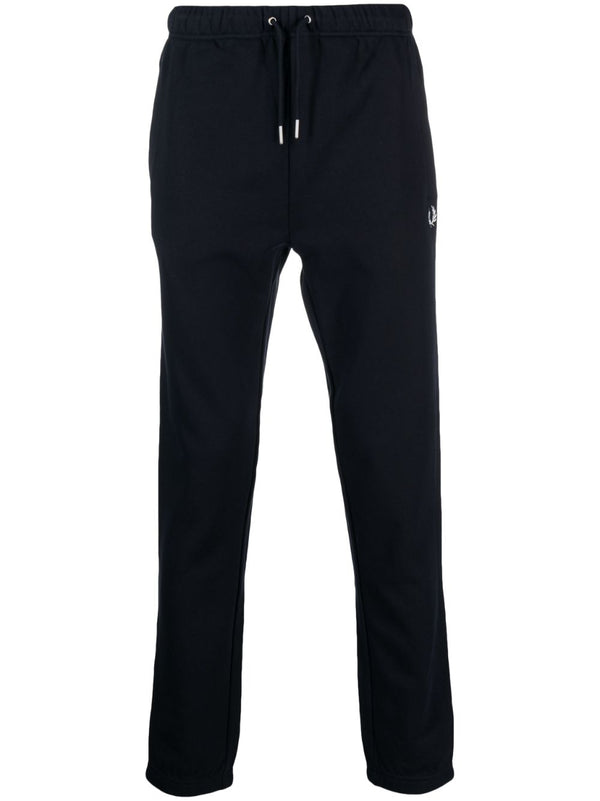logo-embroidered cotton track pants