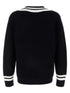 stripe-trim jumper