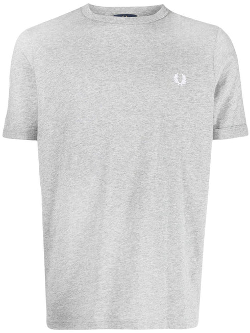 Ringer logo-embroidered T-shirt