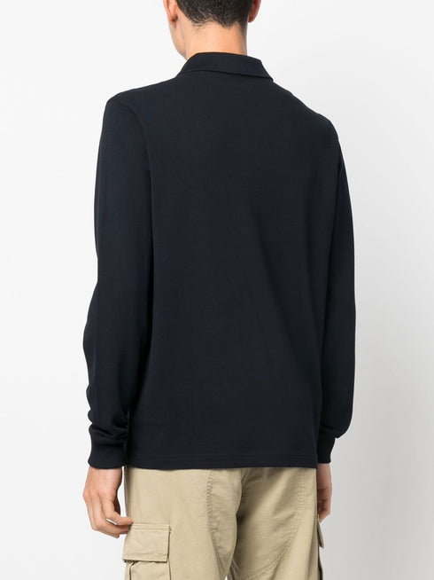 crest-motif polo shirt