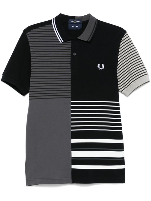 x Beams striped polo shirt