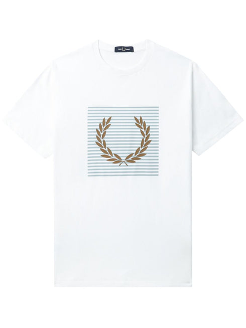 logo-flocked cotton T-shirt