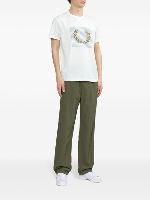 logo-flocked cotton T-shirt